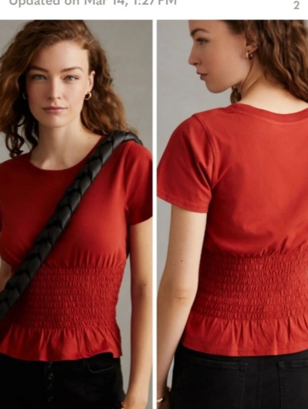 Maeve anthropologie smocked top small
